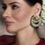 Gold plated kundan earrings