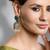 Gold plated kundan green stone earrings