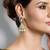 Gold plated kundan earrings