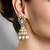 Gold plated kundan earrings