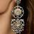Silver plated oxidized earrings