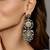 Silver plated oxidized earrings