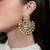 Gold plated kundan earrings