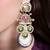 Gold plated kundan multicolor earrings