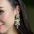 Gold plated kundan earrings