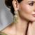 Gold plated kundan multicolor earrings