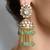 Gold plated kundan multicolor earrings