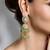 Gold plated kundan multicolor earrings