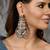 Silver plated oxidized earrings