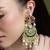 Gold plated kundan multicolor earrings