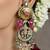 Gold plated kundan multicolor earrings