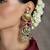 Gold plated kundan multicolor earrings