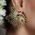 Gold plated kundan multicolor earrings