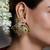 Gold plated kundan multicolor earrings