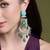 Gold plated kundan multicolor earrings