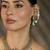 Gold plated kundan multicolor earrings