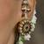 Gold plated kundan multicolor earrings