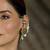 Gold plated kundan multicolor earrings