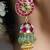 Gold plated kundan multicolor earrings