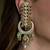 Gold plated kundan multicolor earrings