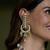 Gold plated kundan multicolor earrings