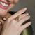 Gold plated kundan ring