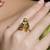 Gold plated kundan ring