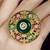 Gold plated kundan multicolor ring