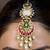 Gold plated kundan multicolor maang tikka