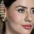Gold plated kundan maang tikka
