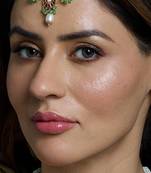 Gold plated kundan maang tikka