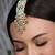 Gold plated kundan maang tikka