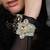 Gold plated kundan pearl bracelet