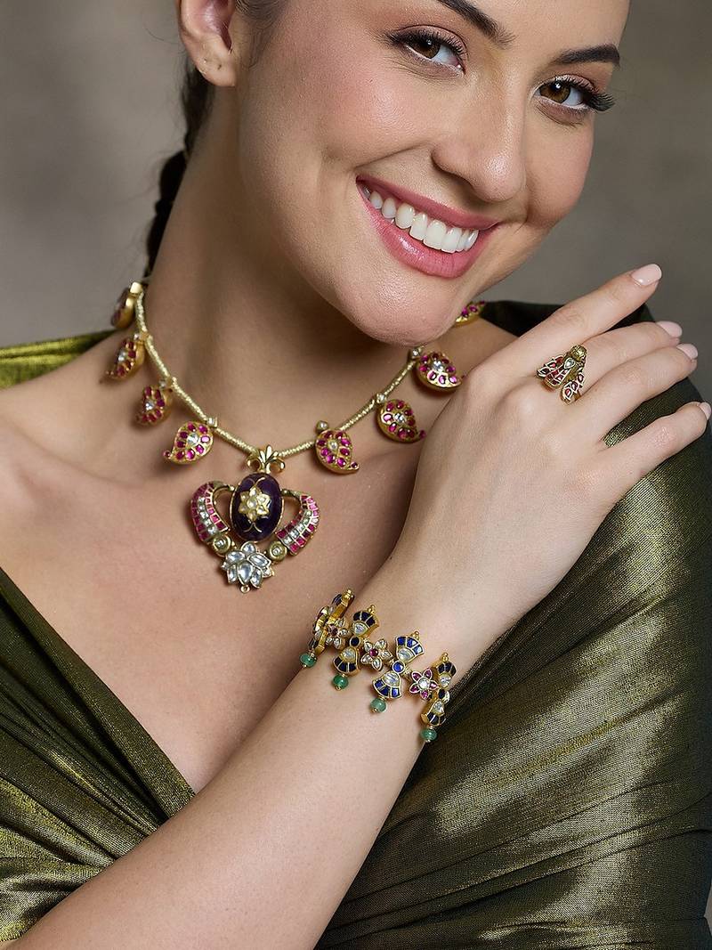 Gold plated multicolor bracelet