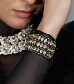 Gold plated kundan bracelet