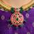 Gold plated kundan Multicolor stone necklace