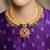 Gold plated kundan Multicolor stone necklace