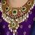 Gold plated kundan multicolor necklace set