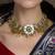 Gold plated kundan necklace set