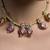 Gold plated kundan pink stone necklace