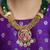 Gold plated kundan multicolor necklace