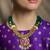 Gold plated kundan multicolor necklace