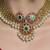 Gold plated kundan multicolor necklace