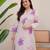 White aaysa women embroidery reyon anarkali kurti withtrouser