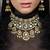 Gold plated kundan necklace set