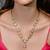 Gold plated kundan necklace set