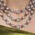Gold plated kundan red stone necklace set