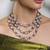 Gold plated kundan red stone necklace set