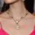 Gold plated kundan green stone necklace set
