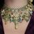Gold plated kundan multicolor necklace set